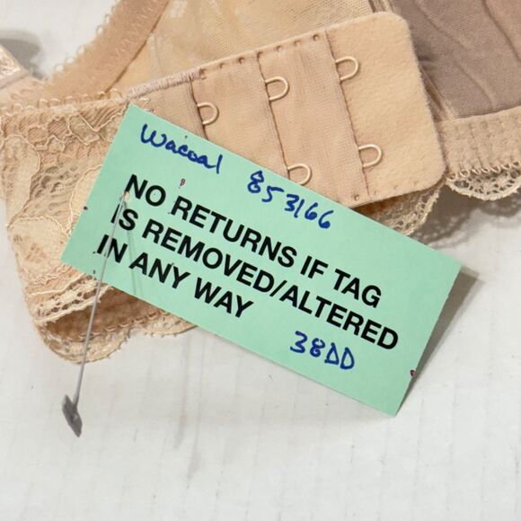 Wacoal Bra 38DD All Dressed Up Contour Underwire Seamless Bra Black 853166 Beige - Picture 6 of 10